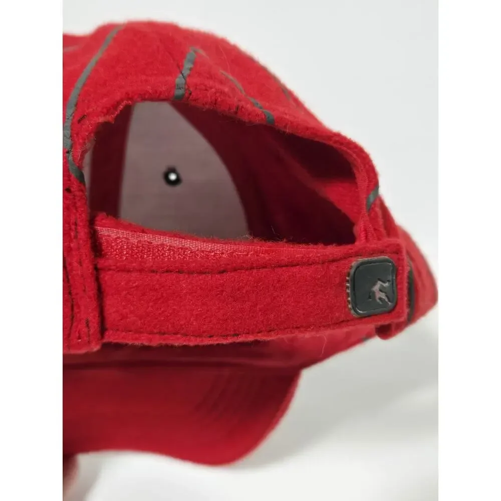 AND1 YOUTH Baseball Cap Hat Wool Blend Red Pinstripe Adjustable‎ Back NEW